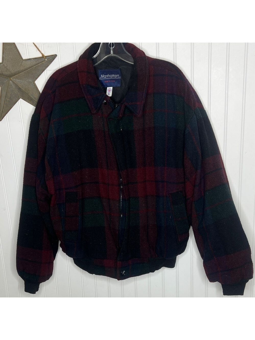 Manhattan Plaid Bomber Jacket for Men